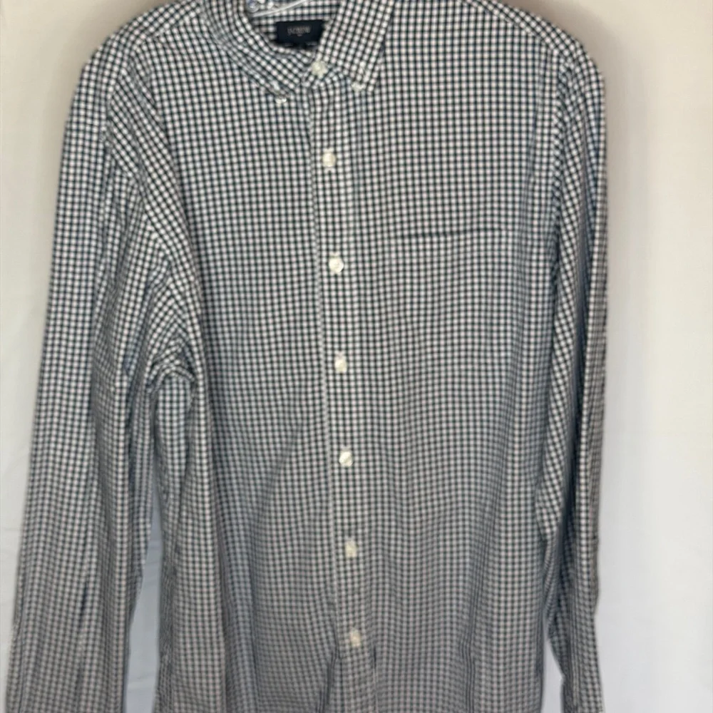 J. Crew Monochrome Checkered Button-Down Shirt‎